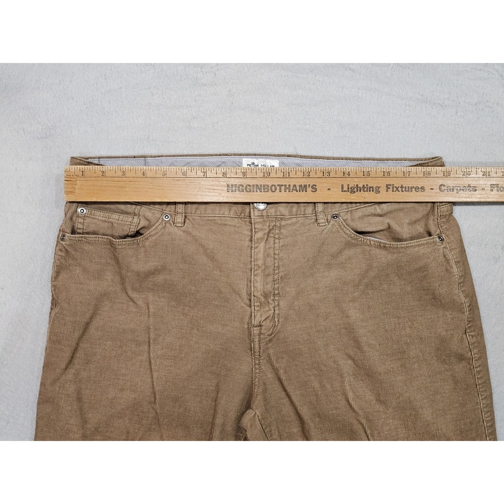 Peter Millar Corduroy Pants Camel Khaki Tan Dress Golf Chino Mens Sz 38 X 31 - Picture 6 of 14